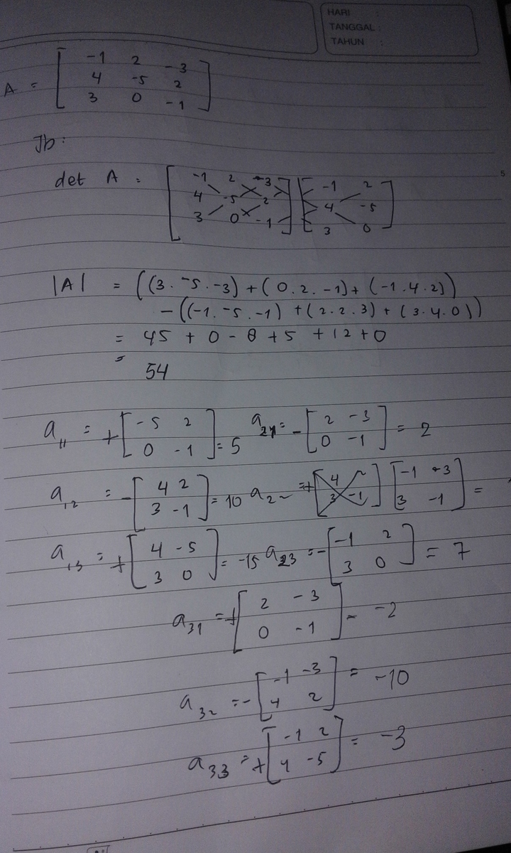 Detail Contoh Soal Determinan Nomer 36