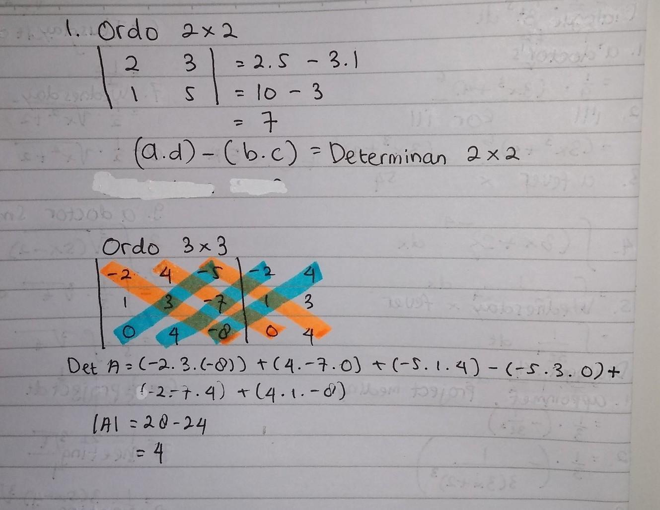 Detail Contoh Soal Determinan Matriks 2x2 Nomer 29