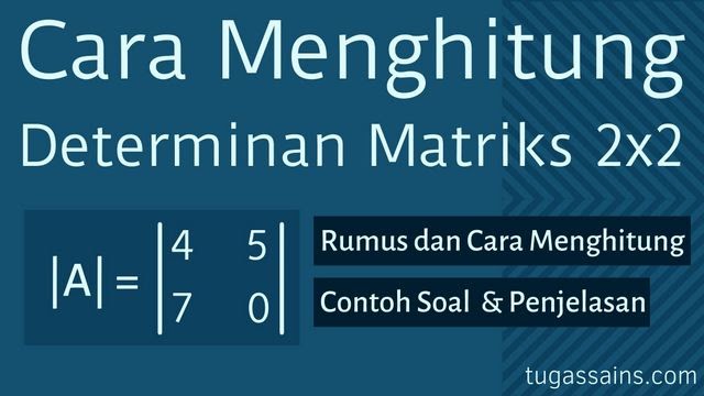 Detail Contoh Soal Determinan Matriks 2x2 Nomer 37