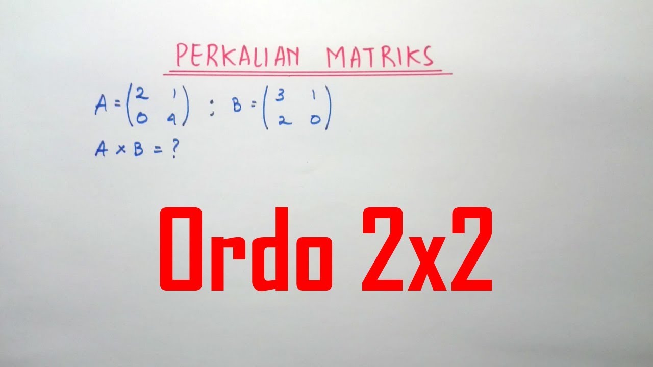 Detail Contoh Soal Determinan Matriks 2x2 Nomer 40