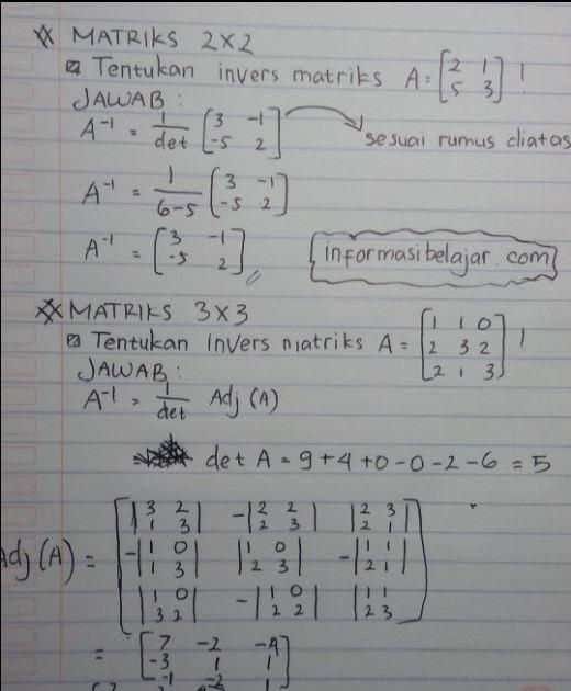 Detail Contoh Soal Determinan Matriks Ordo 3x3 Nomer 12