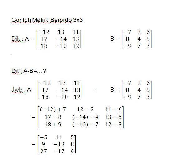 Detail Contoh Soal Determinan Matriks Ordo 3x3 Nomer 55