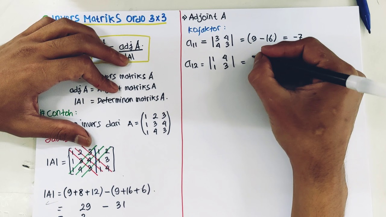 Detail Contoh Soal Determinan Matriks Ordo 3x3 Nomer 56