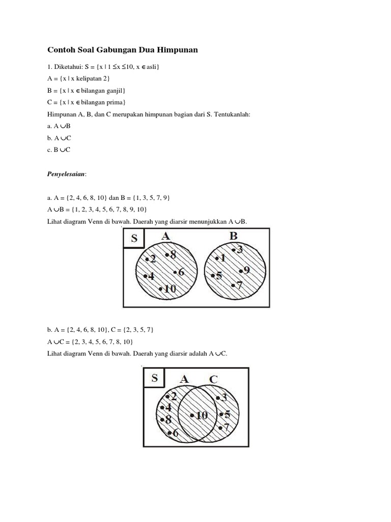 Detail Contoh Soal Diagram Venn Gabungan Nomer 51