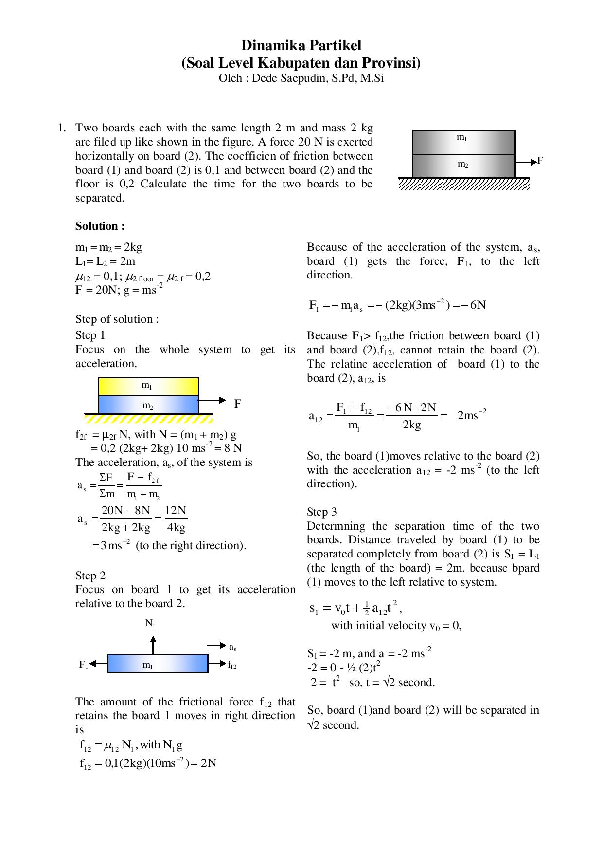 Detail Contoh Soal Dinamika Nomer 13