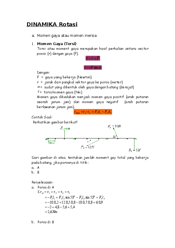 Detail Contoh Soal Dinamika Rotasi Dan Penyelesaiannya Nomer 5