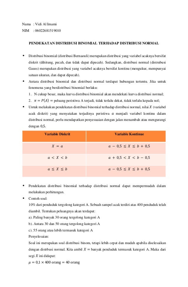 Detail Contoh Soal Distribusi Binomial Nomer 18