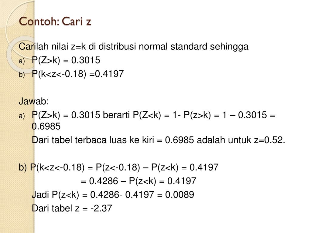 Detail Contoh Soal Distribusi Normal Nomer 49