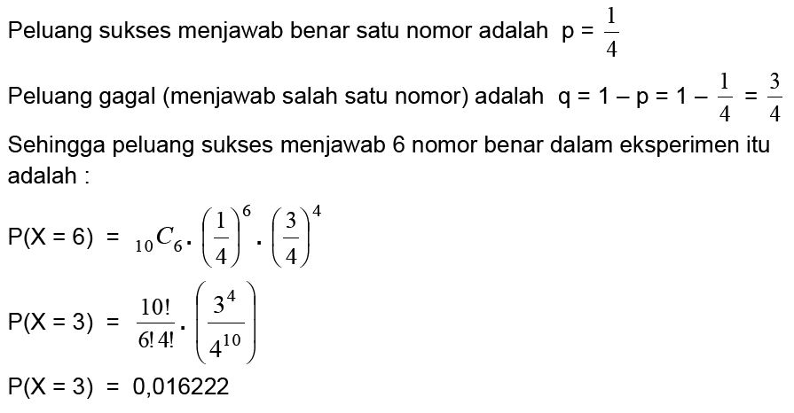 Detail Contoh Soal Distribusi Peluang Nomer 14