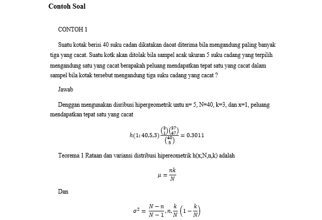 Detail Contoh Soal Distribusi Peluang Nomer 52