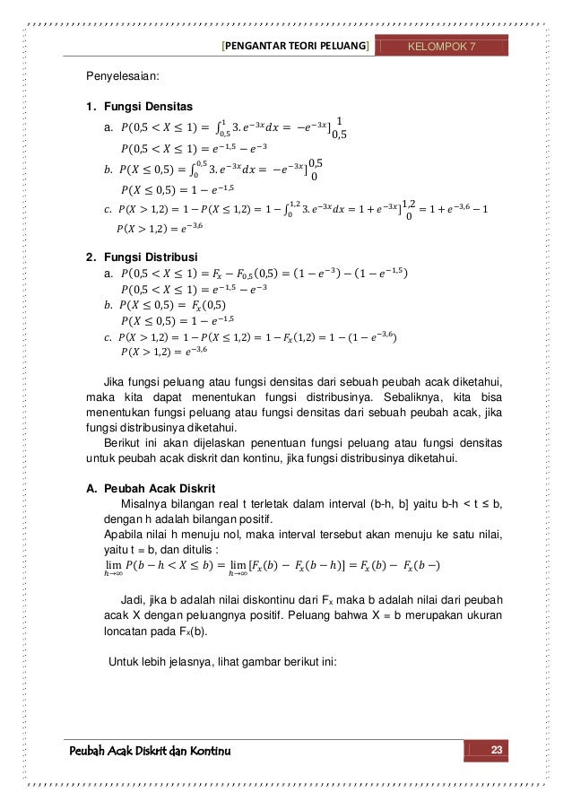 Detail Contoh Soal Distribusi Peluang Nomer 58