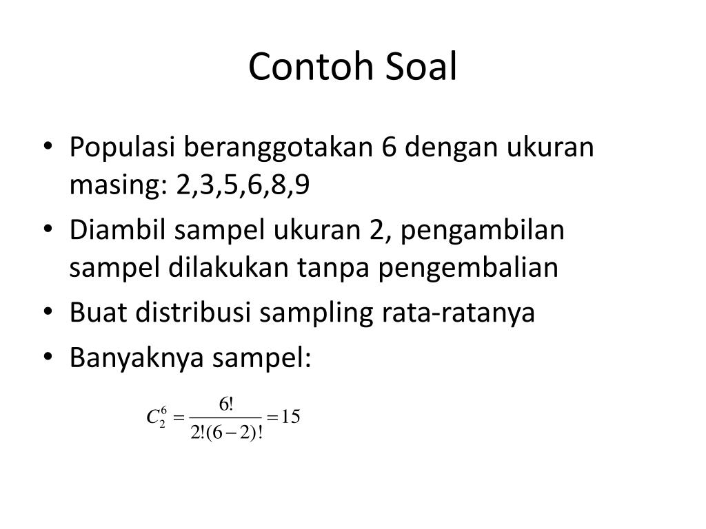 Detail Contoh Soal Distribusi Sampling Nomer 22