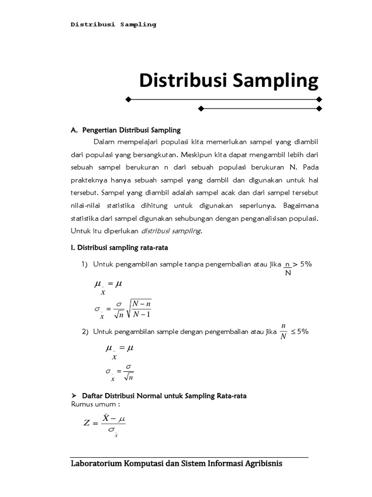 Detail Contoh Soal Distribusi Sampling Rata Rata Nomer 19