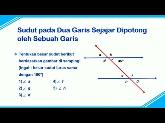 Detail Contoh Soal Dua Garis Sejajar Dipotong Oleh Garis Lain Nomer 40