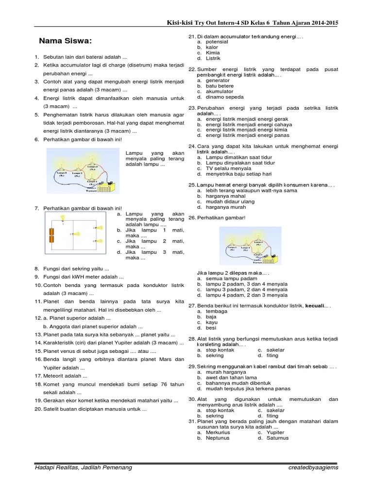 Detail Contoh Soal Energi Listrik Nomer 29