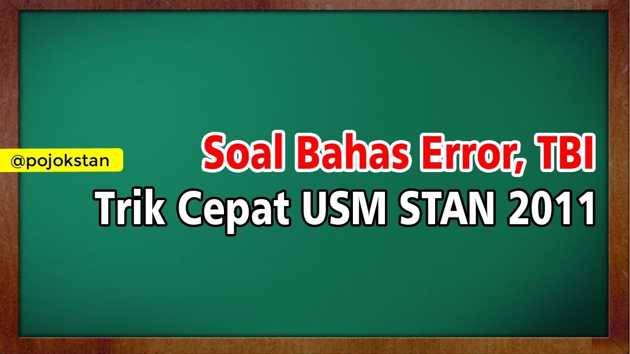 Detail Contoh Soal Error Recognition Nomer 28