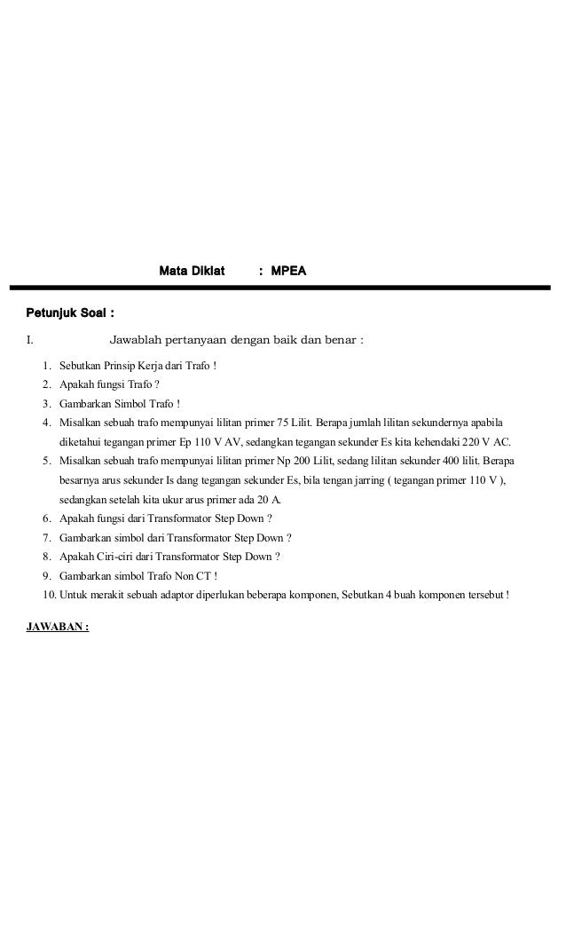 Detail Contoh Soal Esai Nomer 17