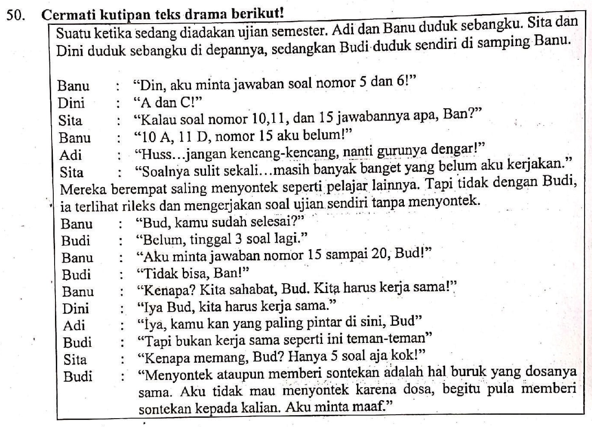 Detail Contoh Soal Essay Tentang Drama Nomer 36