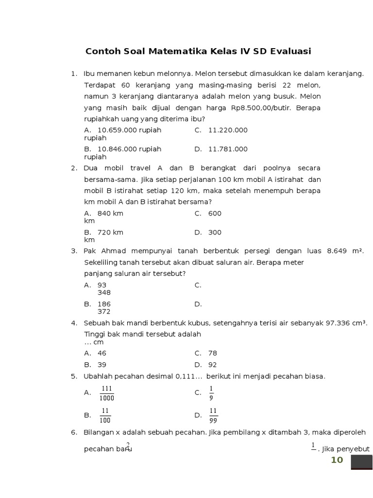 Detail Contoh Soal Evaluasi Nomer 19