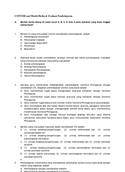 Detail Contoh Soal Evaluasi Nomer 24