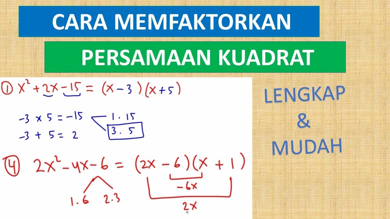 Detail Contoh Soal Faktorisasi Nomer 46