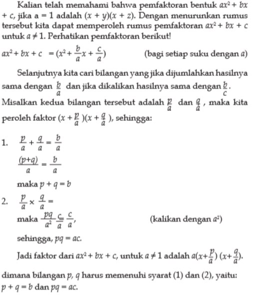 Detail Contoh Soal Faktorisasi Nomer 9