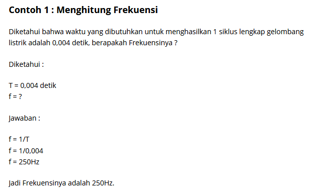 Detail Contoh Soal Frekuensi Gelombang Nomer 6