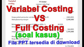 Detail Contoh Soal Full Costing Dan Variable Costing Nomer 7