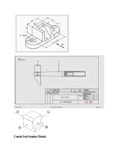 Detail Contoh Soal Gambar Teknik Nomer 2