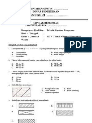 Detail Contoh Soal Gambar Teknik Nomer 19