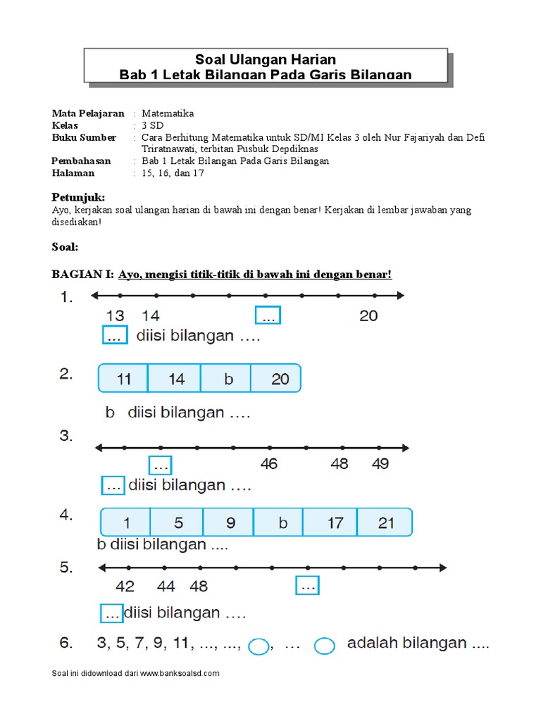 Detail Contoh Soal Garis Bilangan Nomer 42