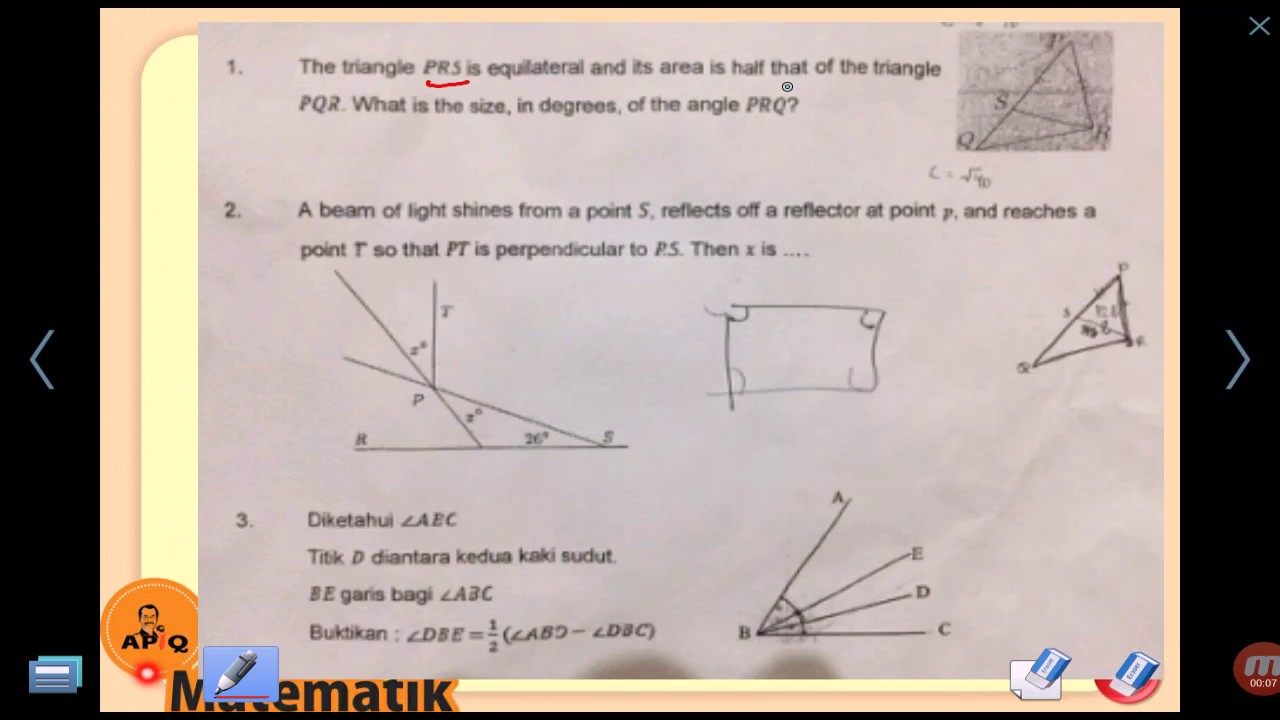 Detail Contoh Soal Garis Dan Sudut Kelas 7 Semester 2 Nomer 23