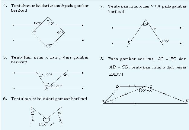 Detail Contoh Soal Garis Dan Sudut Kelas 7 Semester 2 Nomer 32