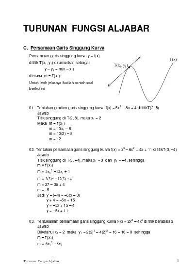 Detail Contoh Soal Garis Singgung Nomer 43