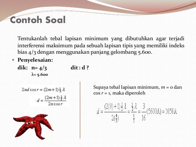 Detail Contoh Soal Gelombang Cahaya Nomer 22