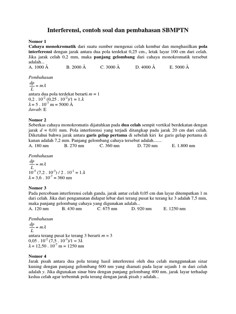 Detail Contoh Soal Gelombang Cahaya Nomer 55
