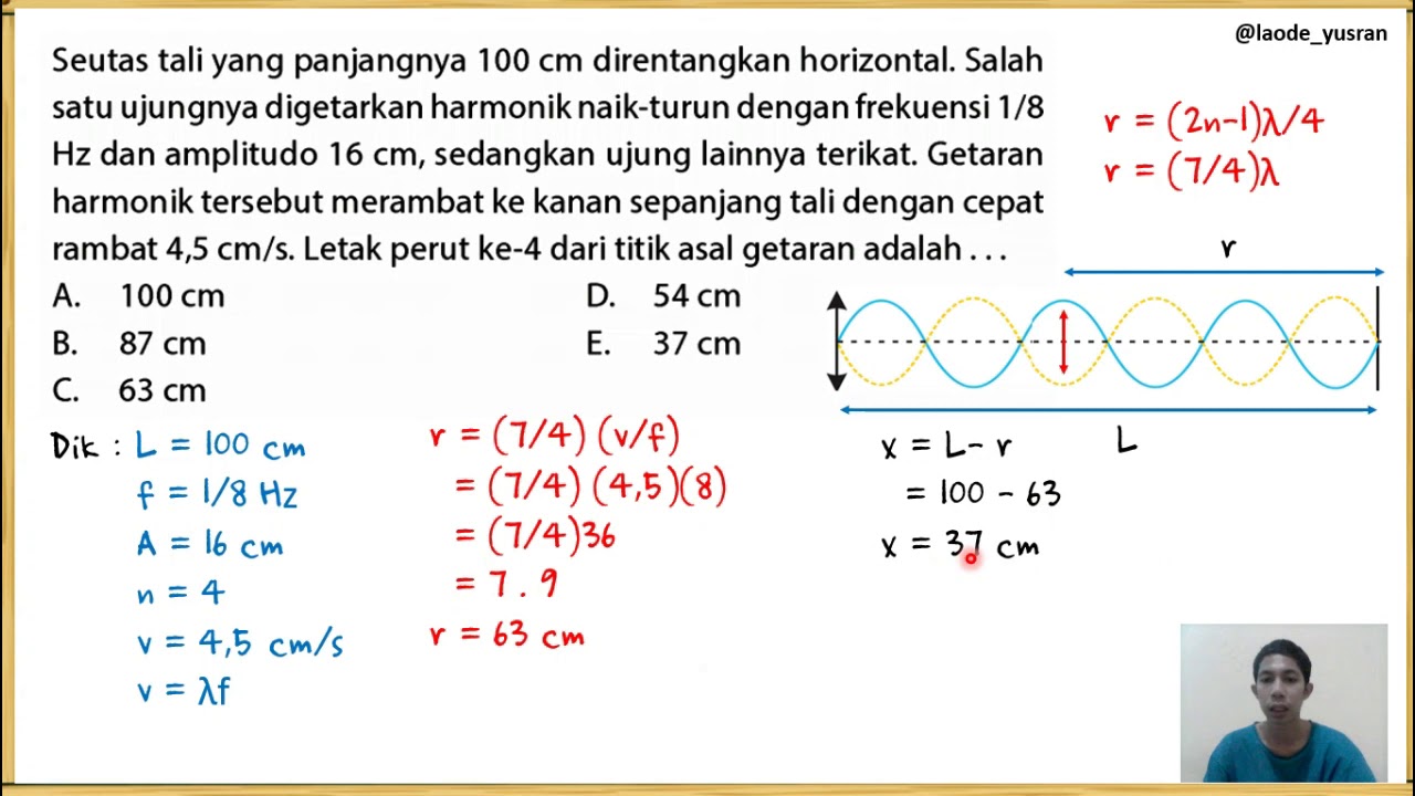 Detail Contoh Soal Gelombang Stasioner Nomer 50