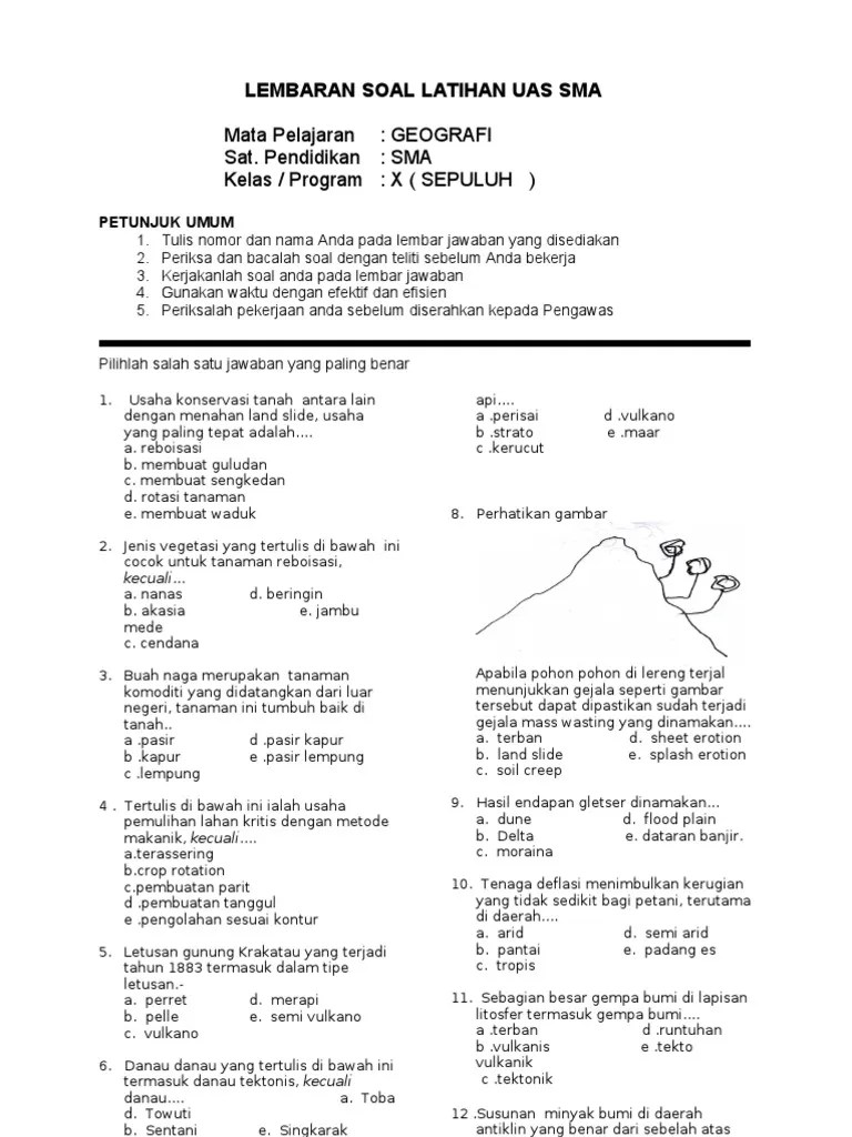 Detail Contoh Soal Geografi Nomer 14