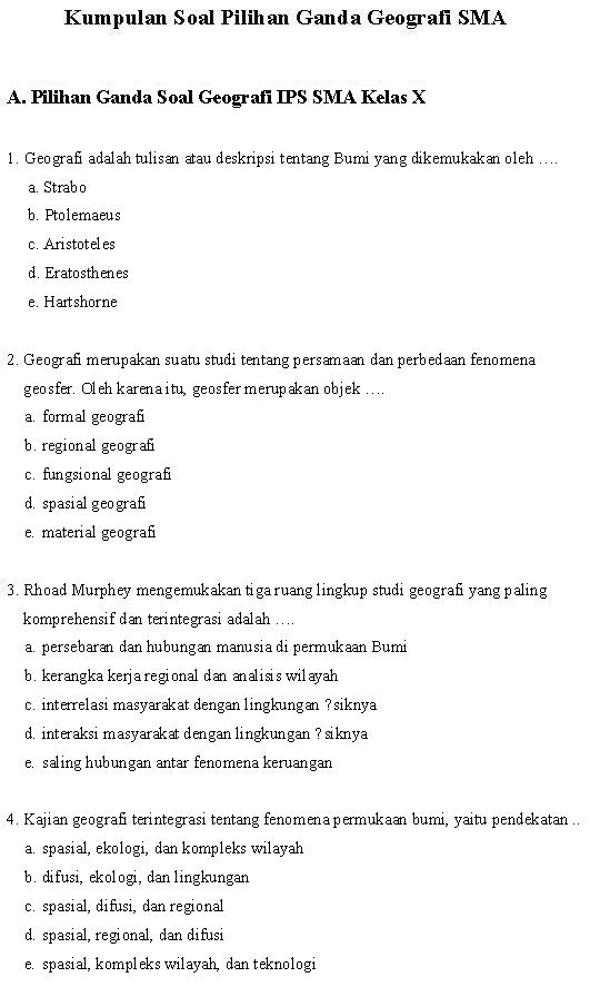 Detail Contoh Soal Geografi Nomer 46