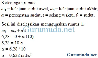 Contoh Soal Gerak Melingkar Berubah Beraturan - KibrisPDR