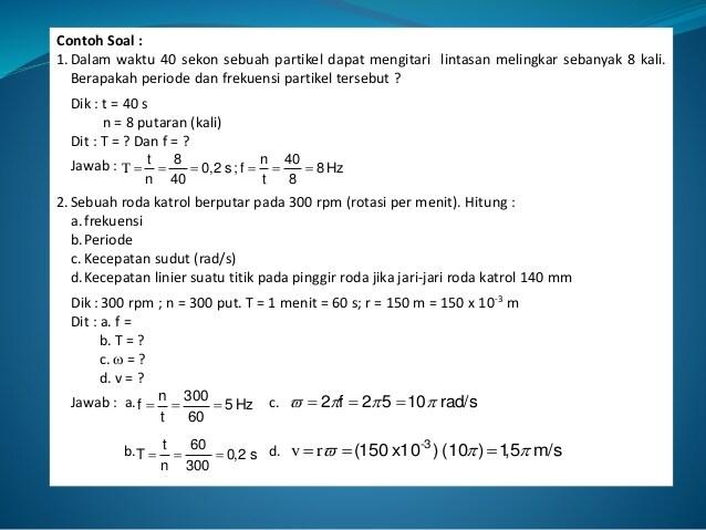 Detail Contoh Soal Gerak Melingkar Berubah Beraturan Nomer 49