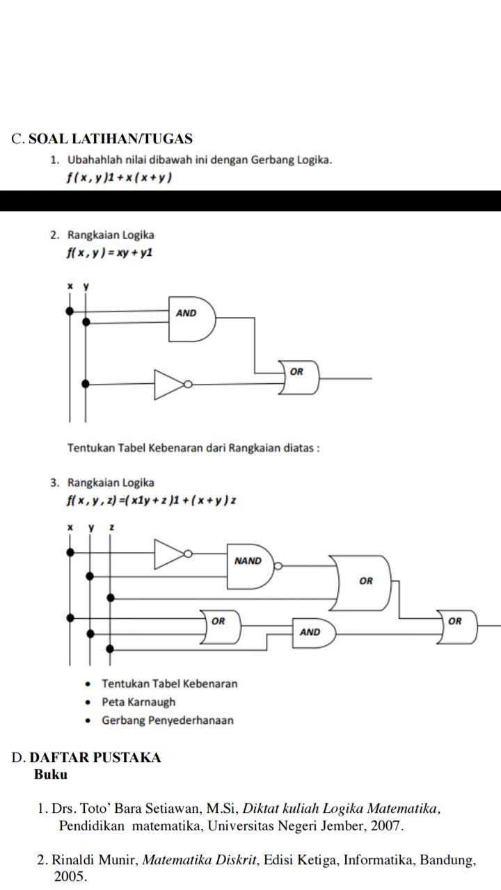 Detail Contoh Soal Gerbang Logika Nomer 19