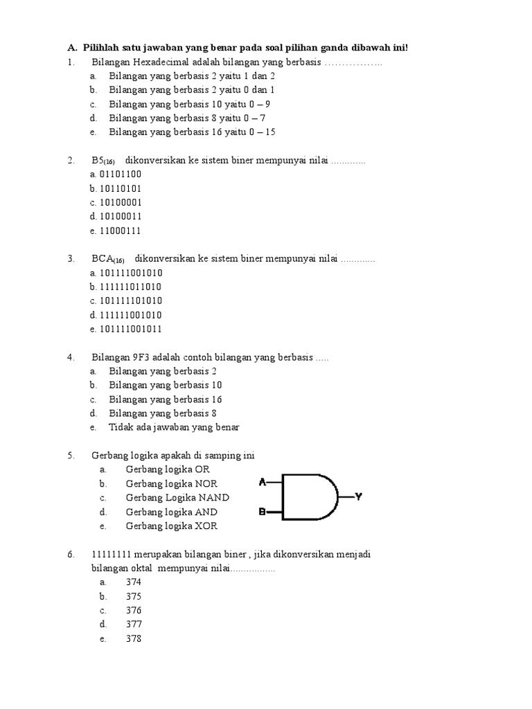 Detail Contoh Soal Gerbang Logika Nomer 36