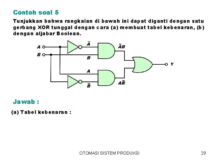 Detail Contoh Soal Gerbang Logika Nomer 54