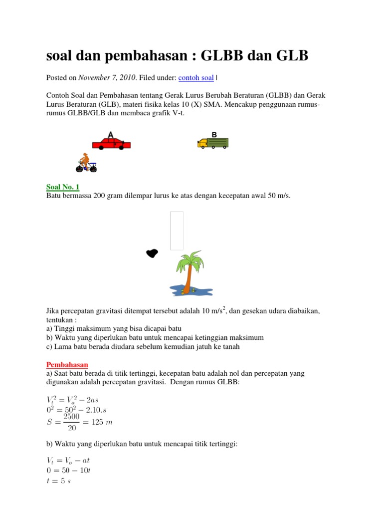 Detail Contoh Soal Glb Dan Glbb Nomer 38