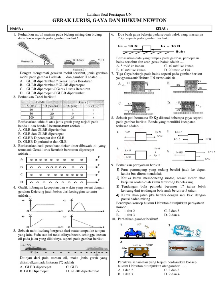 Detail Contoh Soal Glb Dan Glbb Kelas 8 Nomer 17