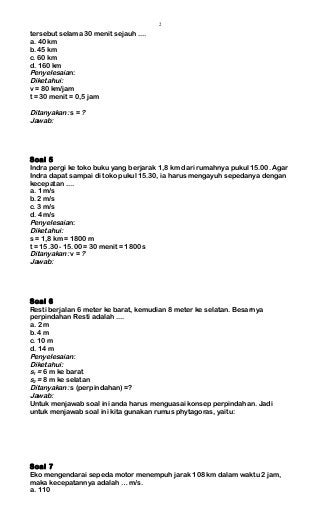 Detail Contoh Soal Glb Dan Glbb Kelas 8 Nomer 3