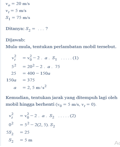 Detail Contoh Soal Glb Dan Glbb Kelas 8 Nomer 22