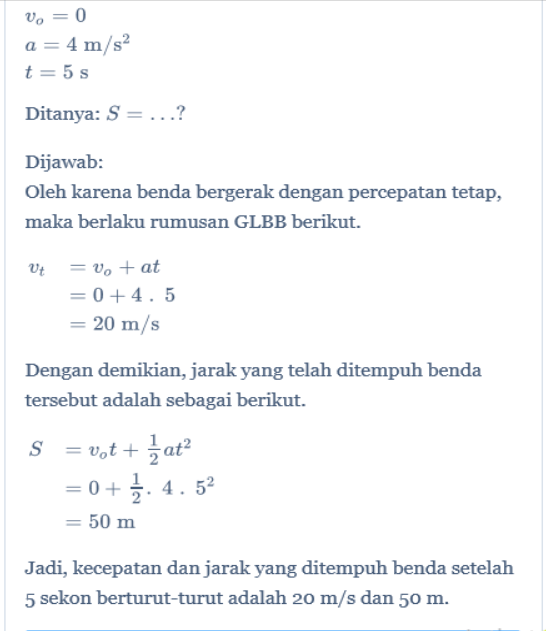 Detail Contoh Soal Glb Dan Glbb Kelas 8 Nomer 23