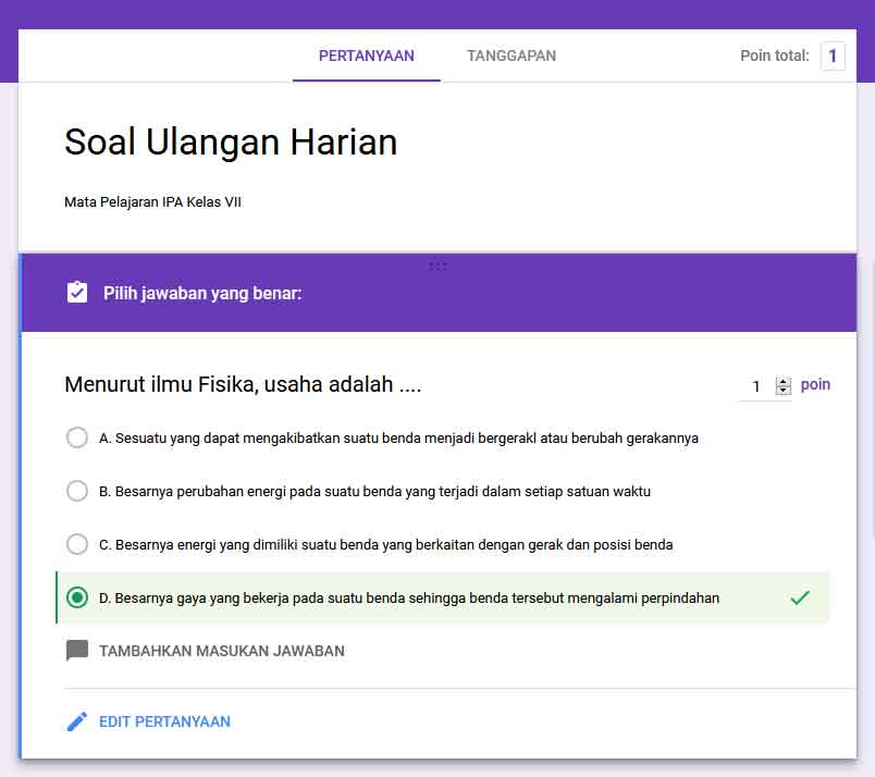 Detail Contoh Soal Google Form Nomer 12